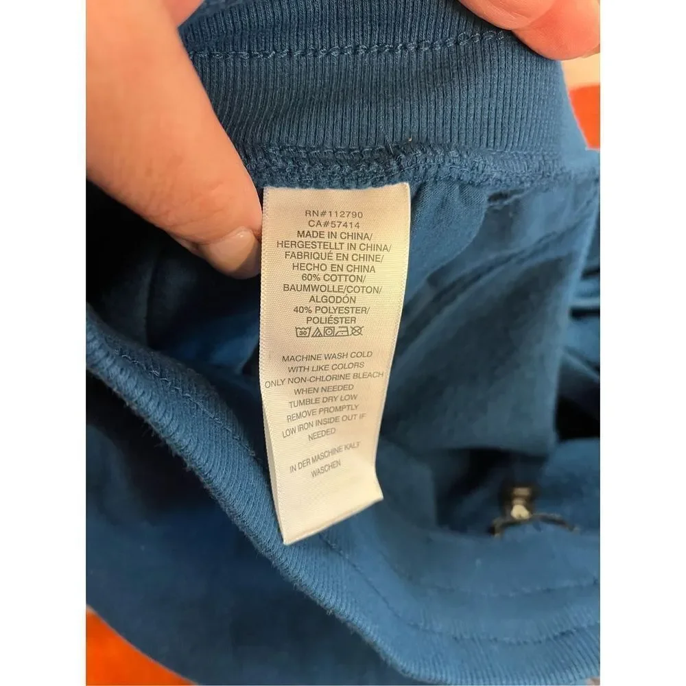 True Religion Mens Teal Logo Sweat Shorts sz S EUC